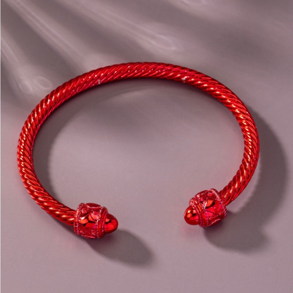 Spiral textured metal cuff bracelet